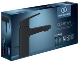 Ideal Standard Ceraplan Waschtischarmatur H90 mit Ablaufgarnitur, Ausladung 124 mm, Chrom