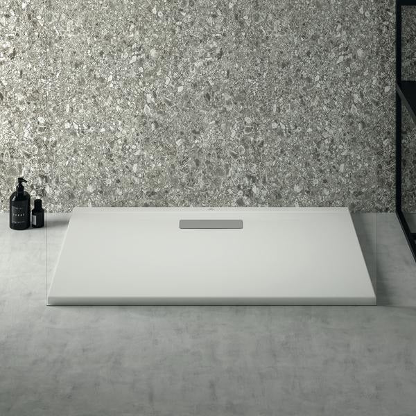 Ideal Standard Ultra Flat New Rechteck-Brausewanne 1000x700x25 mm Weiß – Bodenebener Einbau