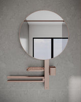 Ideal Standard Beauty Bar Accessoires-Kombi Alu+ L800 mit Kosmetikspiegel Ø508 mm Silver