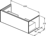 Ideal Standard Conca Möbelwaschtischunterschrank 600 mm, 1 Auszug, Weiß matt