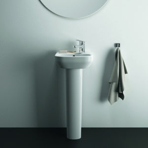 Ideal Standard i.life A Handwaschbecken 350x300x115mm Weiß, 1 Hahnloch rechts, mit Überlauf