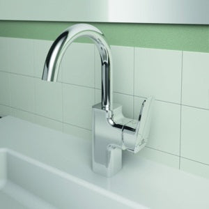 Ideal Standard Ceraplan Waschtischarmatur H200 mit Ablaufgarnitur, Ausladung 145 mm, Chrom