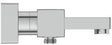 Ideal Standard Badethermostat AP Ceratherm C100 Square Chrom – Thermostatische Aufputz-Armatur mit Keramik-Oberteil