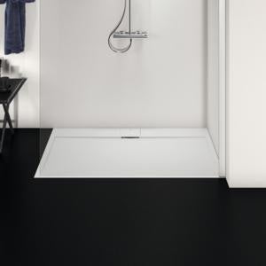 IDEAL STANDARD Ultra Flat S i.life Brausewanne 1400x800x30 mm Carraraweiß – Mineralguss mit Rutschhemmung