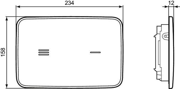 Ideal Standard IS Sensor-Betätigungsplatte NT1 Altes – Elektronische WC-Betätigung in Schwarz