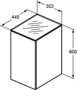 IDEAL STANDARD Tonic II Möbeltür 600 mm für Seitenschrank, hellgrau lackiert