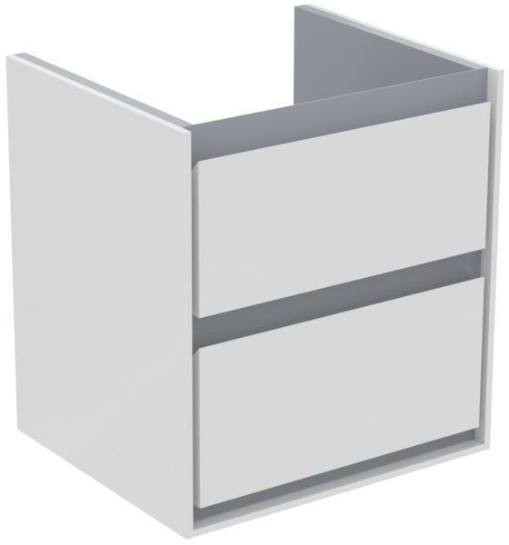 Ideal Standard Waschtischunterschrank Connect Air Cube, 2 Auszüge, 480 mm, Weiß glänzend/matt