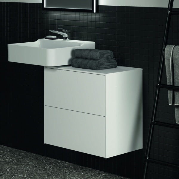 Ideal Standard Conca Waschtischunterschrank 602 mm, 2 Auszüge, Weiß matt, Push-Open