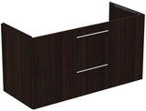 Ideal Standard i.life B Möbelwaschtischunterschrank 1200 mm, 2 Auszüge, Weiß matt, Siphon links