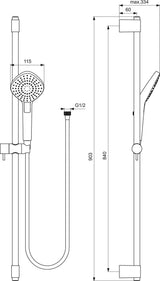 Ideal Standard IS Armaturen-Bundle AP Ceratherm T25 Chrom – Komplettes Duschsystem