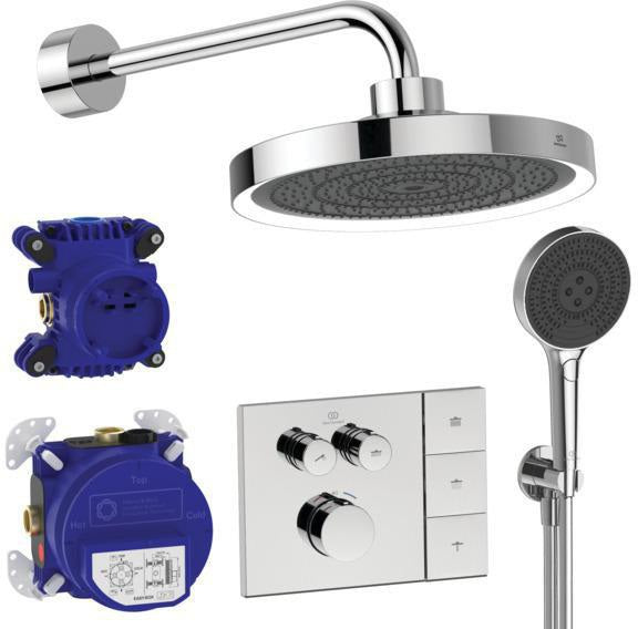 Ideal Standard Ceratherm Navigo Solos Brausethermostat Armaturen-Paket 02 CTherm, KB, HB Brushed Gold