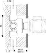 Ideal Standard IS UP-Bausatz 1 – Unterputz-Einbaukörper für 4/3-Wegeumstellung