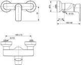 Ideal Standard Connect Air Brausearmatur AP, Ausladung 41 mm, Chrom – Einhandhebelmischer für die Wandmontage