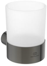 Ideal Standard Zahnputzbecher Conca, rund, Brushed Gold – Wandhängend, Messing, Glas