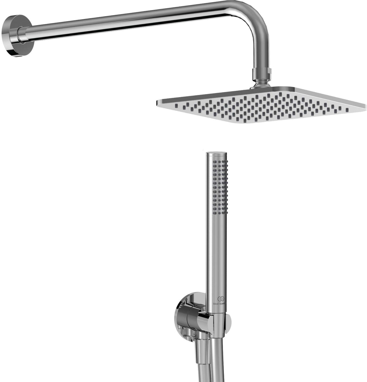 Ideal Standard Dusch-Bundle Idealrain Kopfbrause 200x200 mm und Stabhandbrause Chrom