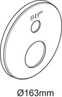 IDEAL STANDARD IS Rosette 163 mm Chrom – Armaturenrosette glänzend verchromt