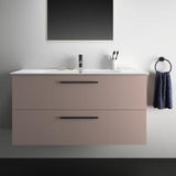 Ideal Standard i.life A Waschtischset 1240 mm mit Unterschrank und schwarzem Griff, Weiß Matt