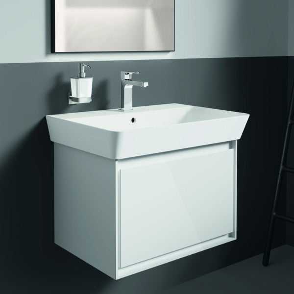 Ideal Standard Cerafine D Waschtischarmatur, Einhandhebelmischer mit Kaltstart-Funktion, Chrom, 120 mm Ausladung