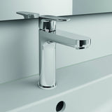 IDEAL STANDARD Cerafine O Waschtischarmatur H120 BlueStart Chrom ohne Ablaufgarnitur