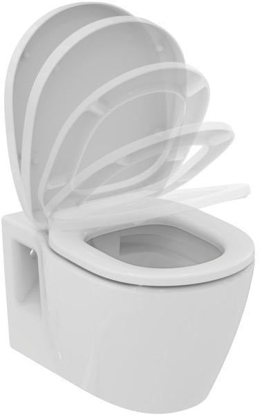 Ideal Standard Connect Wand-WC-Paket randlos mit SoftClosing WC-Sitz, 365x550x340 mm, Weiß