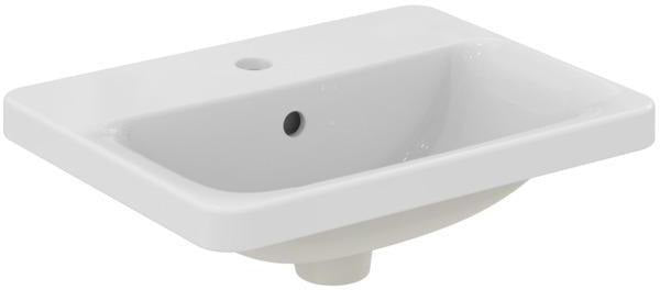 Ideal Standard Connect Einbauwaschtisch 500x390mm Weiß mit Überlauf und 1 Hahnloch