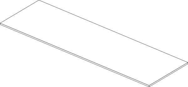 Ideal Standard Conca WT-Platte TF020Y1 1202x373mm Weiß ohne Ausschnitt
