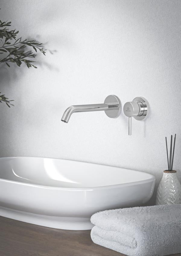 IDEAL STANDARD Ceraline Nuovo Wand-Waschtischarmatur 180 mm Chrom – Unterputz, keramische Kartusche, Wassersparfunktion