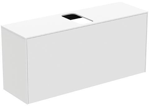 Ideal Standard Conca WT-Platte 1202x373mm Weiß mit mittigem Ausschnitt – Badmöbel Waschtischplatte