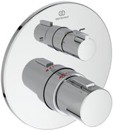 Ideal Standard IS Armaturen-Bundle UP Ceratherm T100 Magnetic Grey – Thermostat, Regenbrause & Handbrause
