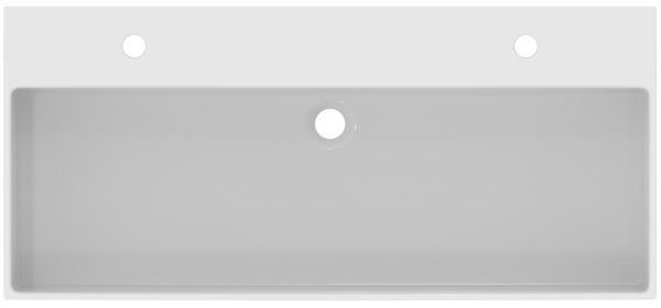 Ideal Standard Extra Aufsatzwaschtisch 1015 mm, 2x 1 Hahnloch, mit Überlauf, geschliffen Weiß