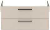 Ideal Standard i.life B Möbelwaschtischunterschrank 1200 mm, 2 Auszüge, Weiß matt, Siphon links