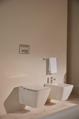 Ideal Standard Edge Bidetarmatur Chrom 115 mm mit Ablaufgarnitur und Keramikkartusche