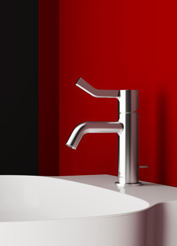 IDEAL STANDARD Joy Waschtischarmatur 110 mm mit Ablaufgarnitur und langem Griff in Brushed Gold