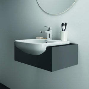 Ideal Standard i.life A Halbeinbauwaschtisch 500x440mm Weiß, 1 Hahnloch, mit Überlauf