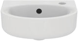 Ideal Standard Handwaschbecken Connect Arc, 350x260x155 mm, 1 Hahnloch rechts, mit Überlauf, Weiß