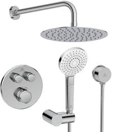 Ideal Standard Ceratherm Navigo Armaturen-Paket 04 Chrom – Thermostat, Hand- und Kopfbrause