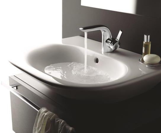 Ideal Standard Melange Waschtischarmatur Chrom 136 mm mit Ablaufgarnitur und flexiblen Schläuchen