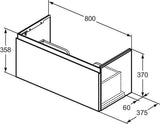 IDEAL STANDARD Finesse Möbelwaschtischunterschrank 800 mm mit 1 Auszug, Greige matt