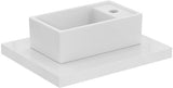 Ideal Standard i.life S Handwaschbecken 370x210x120mm Weiß, 1 Hahnloch rechts, ohne Überlauf
