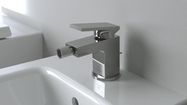 Ideal Standard Bidetarmatur Extra Ausladung 113 mm mit Ablaufgarnitur Chrom