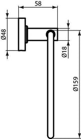 Ideal Standard IOM Handtuchring schwenkbar, Chrom – Wandmontage, Messing verchromt