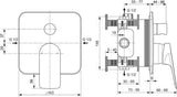 IDEAL STANDARD Ceralife C Badearmatur Unterputz Chrom – Wannenfüll-Einhandhebelmischer