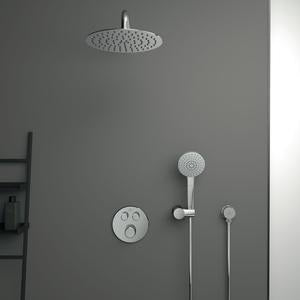 Ideal Standard Idealrain Wandanschluss 300 mm Chrom – Aufputz Kopfbrauseanschluss mit Rosette