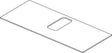 Ideal Standard WT-Platte Conca 1202x505 mm Weiß – Mittiger Ausschnitt für Waschtische