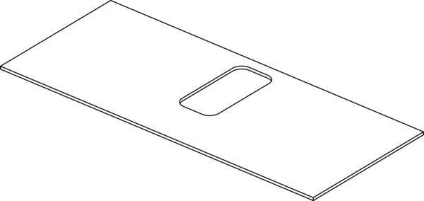 Ideal Standard WT-Platte Conca 1202x505 mm Weiß – Mittiger Ausschnitt für Waschtische
