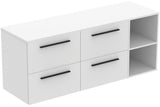 Ideal Standard i.life B Möbel-Set 160 cm – 4 Auszüge, 2 offene Fächer, Gr. Schwarz Weiß matt