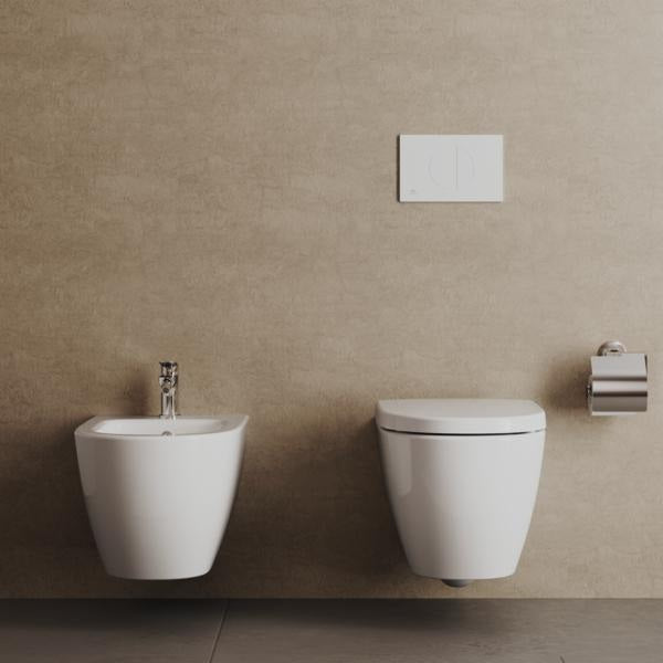 Ideal Standard La Dolce Vita Papierrollenhalter mit Deckel, Edelstahl-Optik, Wandmontage