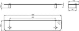 Ideal Standard Connect Glasablage 600 mm, Chrom – Klare Glasablage mit verdeckter Befestigung