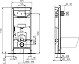 Ideal Standard ProSys WC-Element 120M mit Leerrohr für Dusch-WC – Vorwandmontage