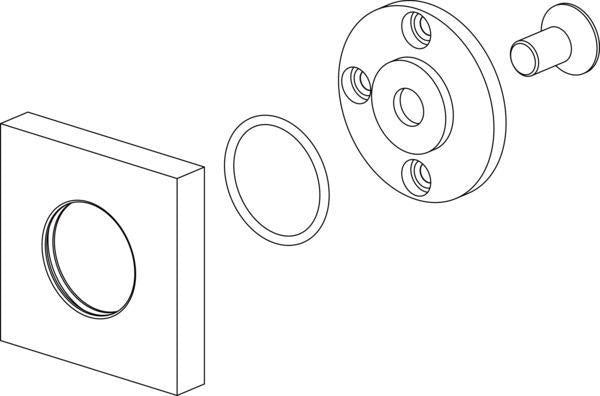 Ideal Standard IOM Cube Befestigungsset für Wannengriff – Sanitär-Zubehör